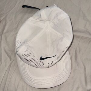 Nike White Sports Cap with Black Swoosh
